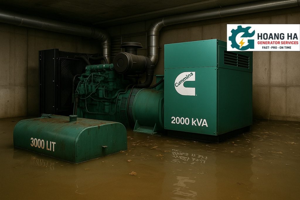 Cách xử lý máy phát điện bị ngập nước